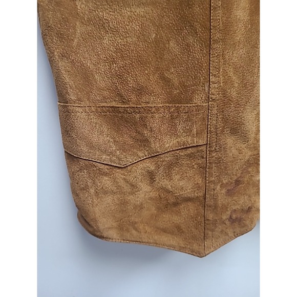Cripple Creek Vest Men's XL Suede Leather Western Button Cowboy Lined Pockets - Picture 4 of 8